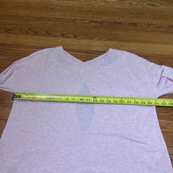 Lululemon Back Into It Long Sleeve Shirt Heathered Pink Puff Pima Cotton - Picture 5 of 6